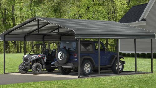 A Carport sheltering two Car