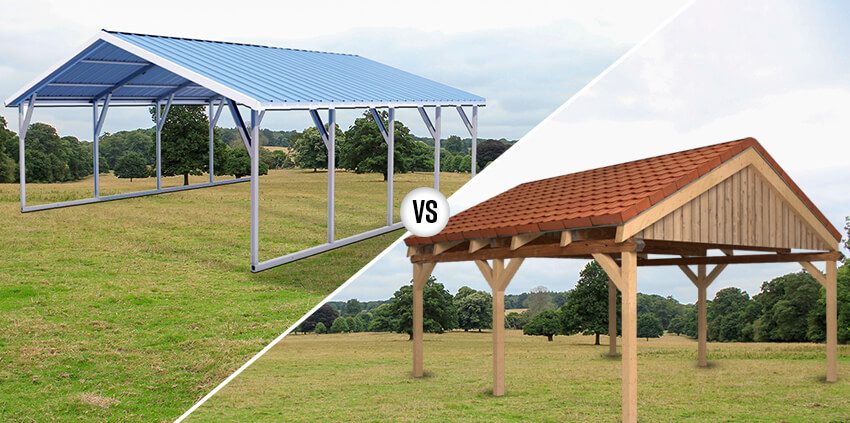 metal carport vs wood carport