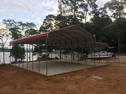 fully open metal carport