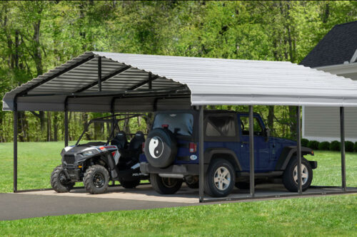 steel carports for cars, trucks, boats, motorcycles, and ATVs.