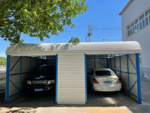 Steel Prefabricated 2 Car Garage Carport