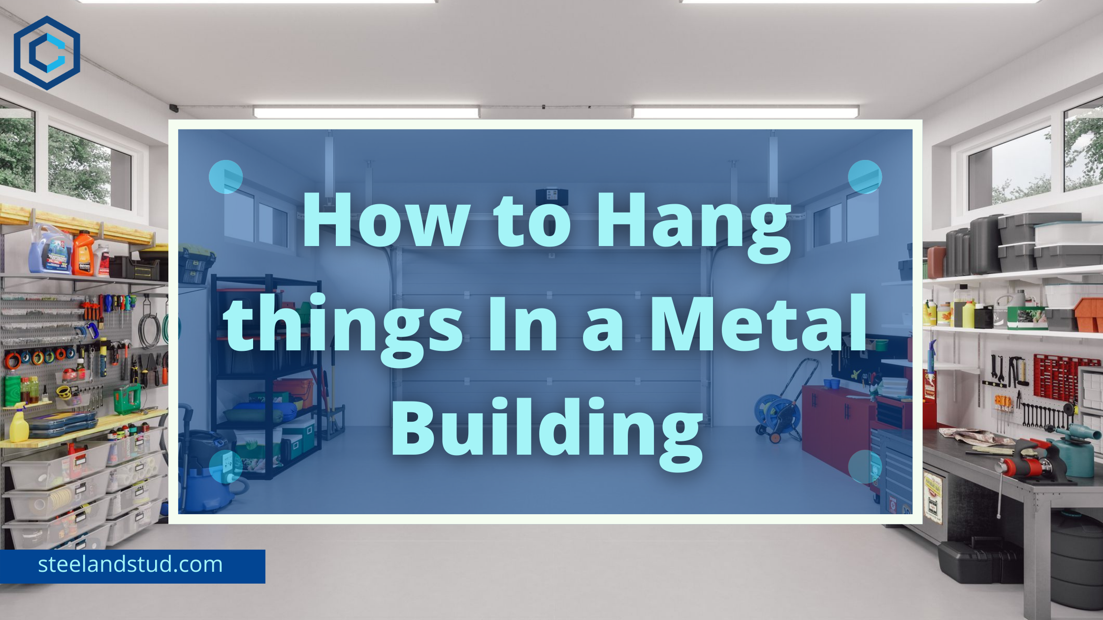 Organized Storage Space in The Metal Building by Proper Shelving and Mounting