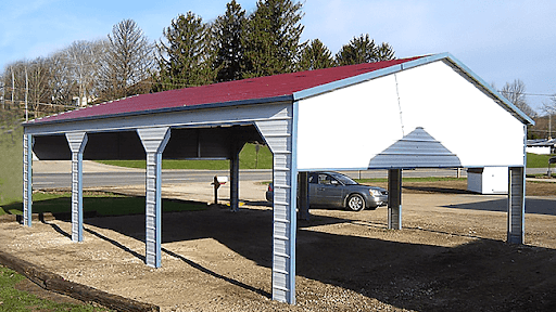 Three-Car Metal Carport