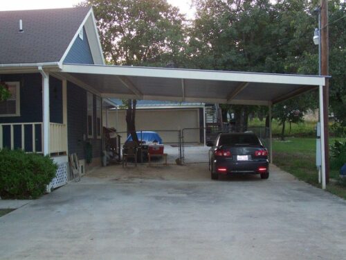 metal carports attached to house