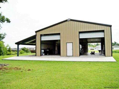 Metal 2 car garage use as office space