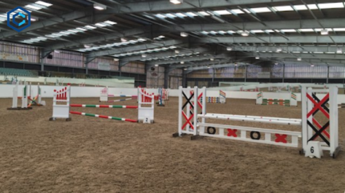Indoor riding arenas are buildings designed specifically for horse riding.