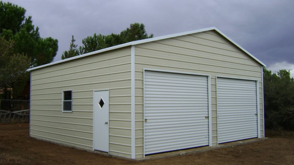 Metal 2 Car Garage @steelandstud.com