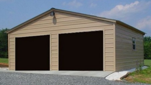 width of metal 2 car garage