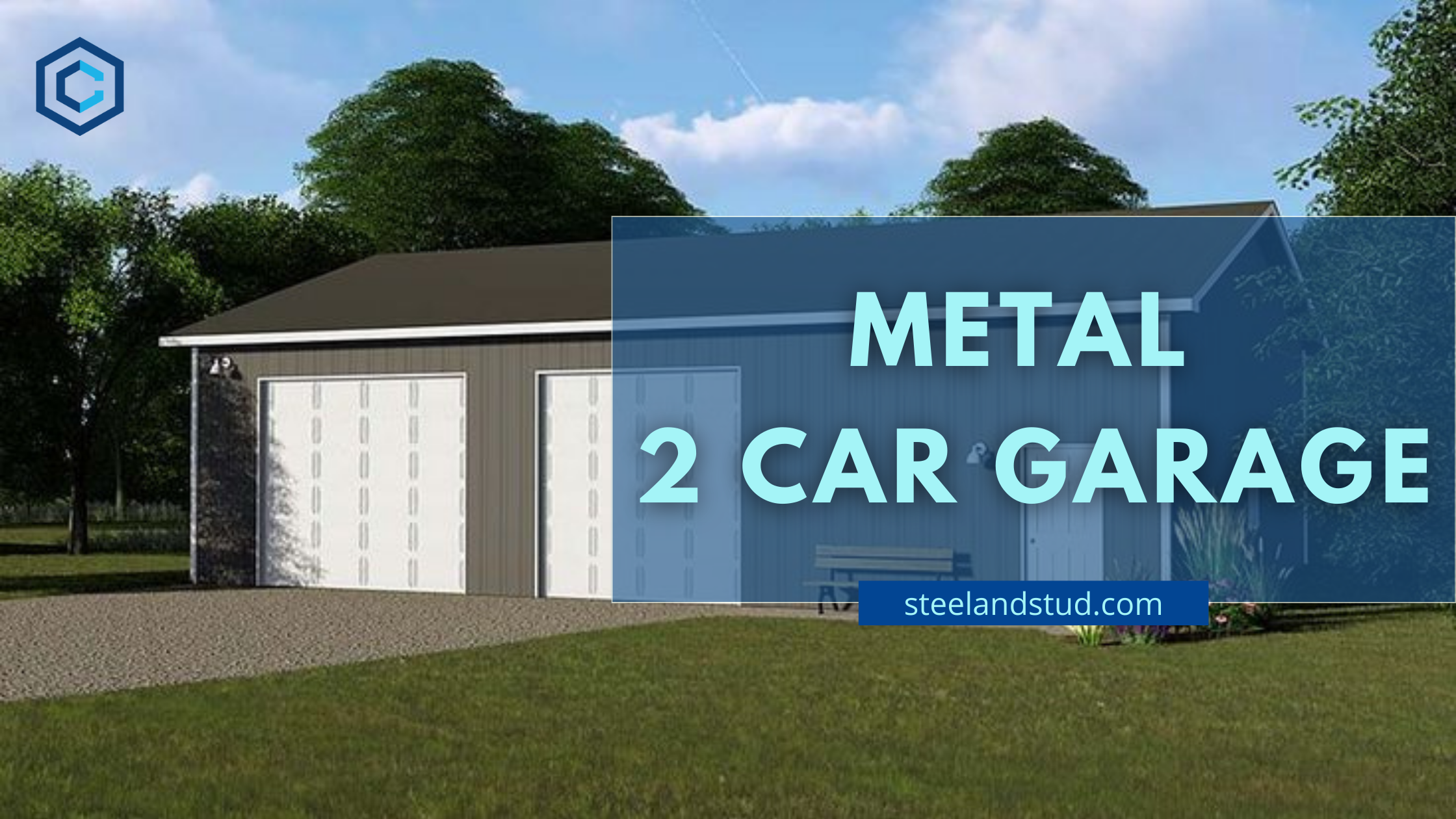 Metal 2 Car Garage