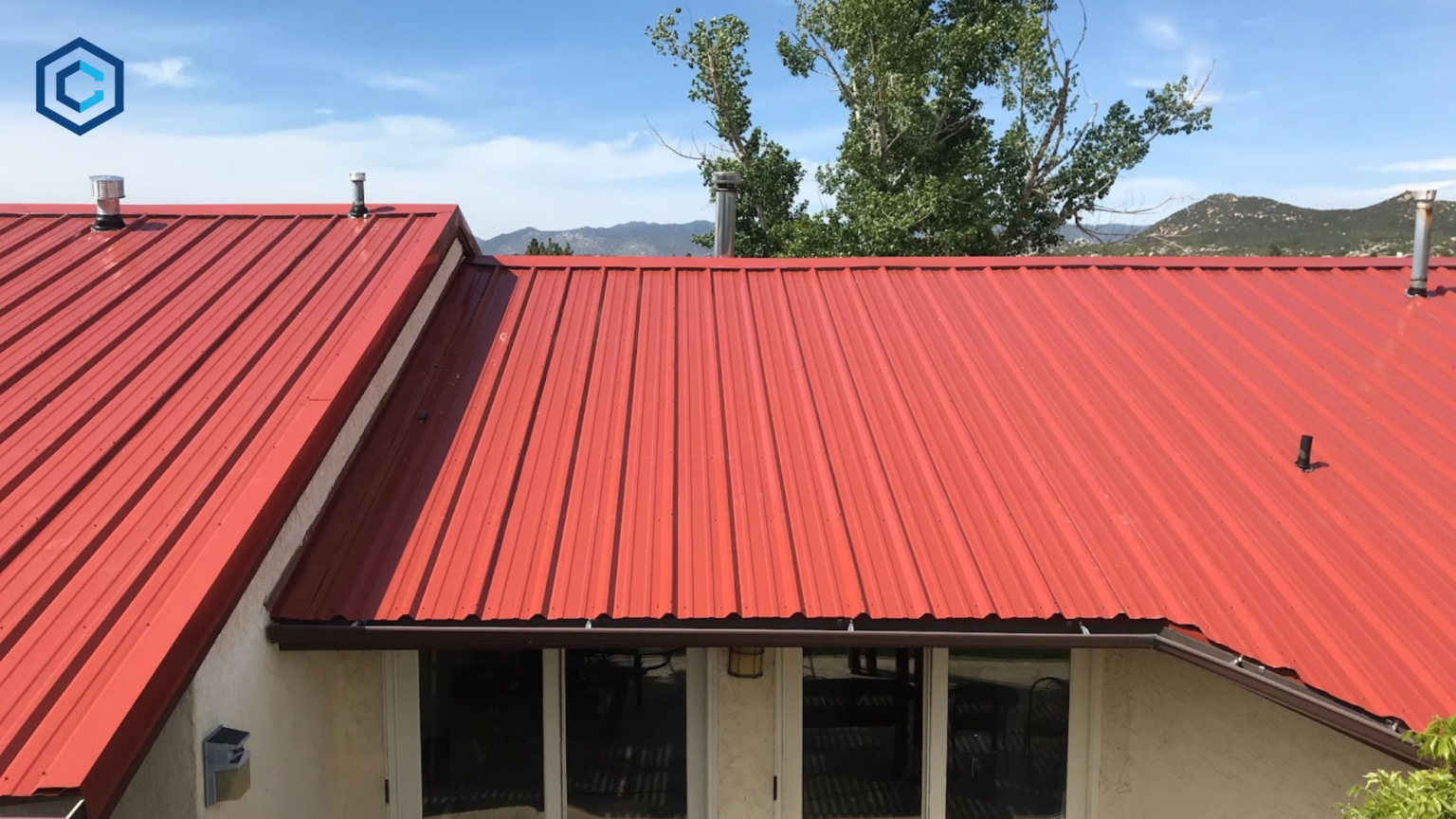 Red Metal Roof House Color Combinations Steel & Stud