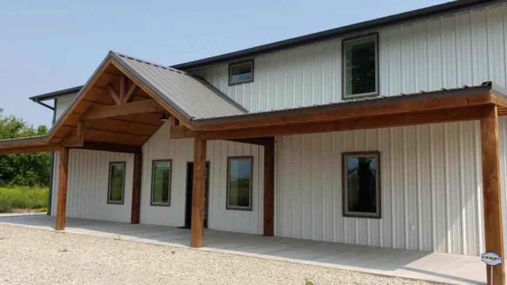 Metal Buildings with decorative columns