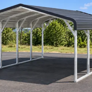 Standard Metal Carports – 12 x 20 x 6 (Regular Roof), view 6