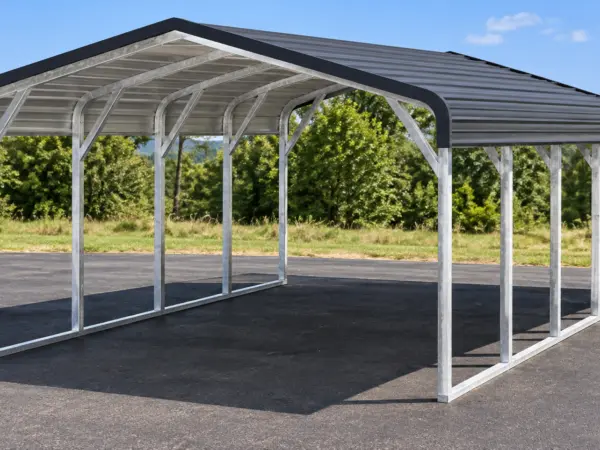 Standard Metal Carports - 12 x 20 x 6 (Regular Roof)