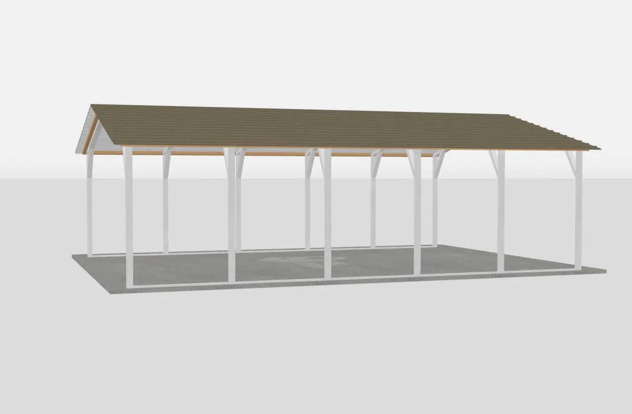 A-frame metal carport