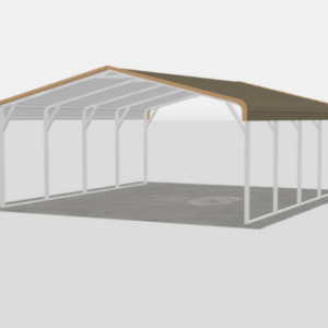 Standard Metal Carports - 18 x 20 x 6 (Regular Roof)