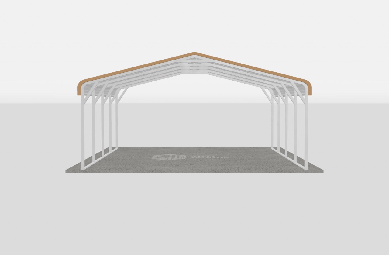 Standard Metal Carports - 18 x 20 x 6 (Regular Roof) - Image 3
