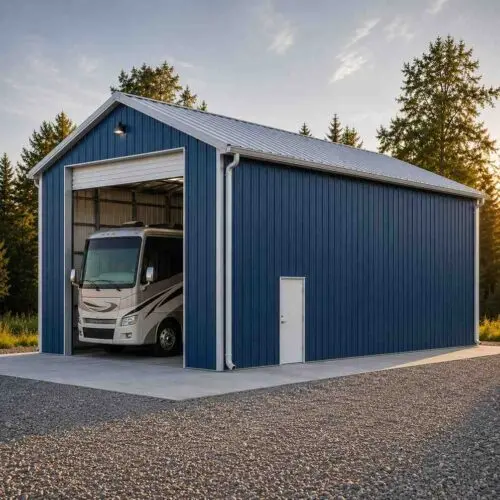 16×30 One-Car Garage with Workbench Metal Building Kit