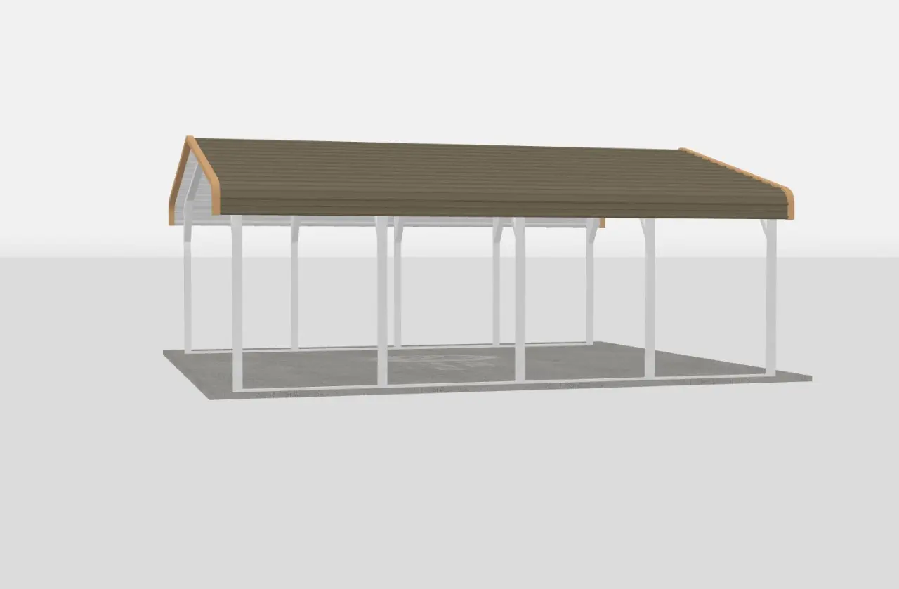 Regular roof metal carport