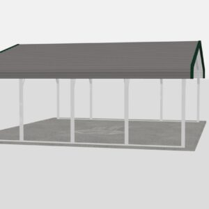 Standard Metal Carports - 24 x 20 x 6 (Regular Roof)