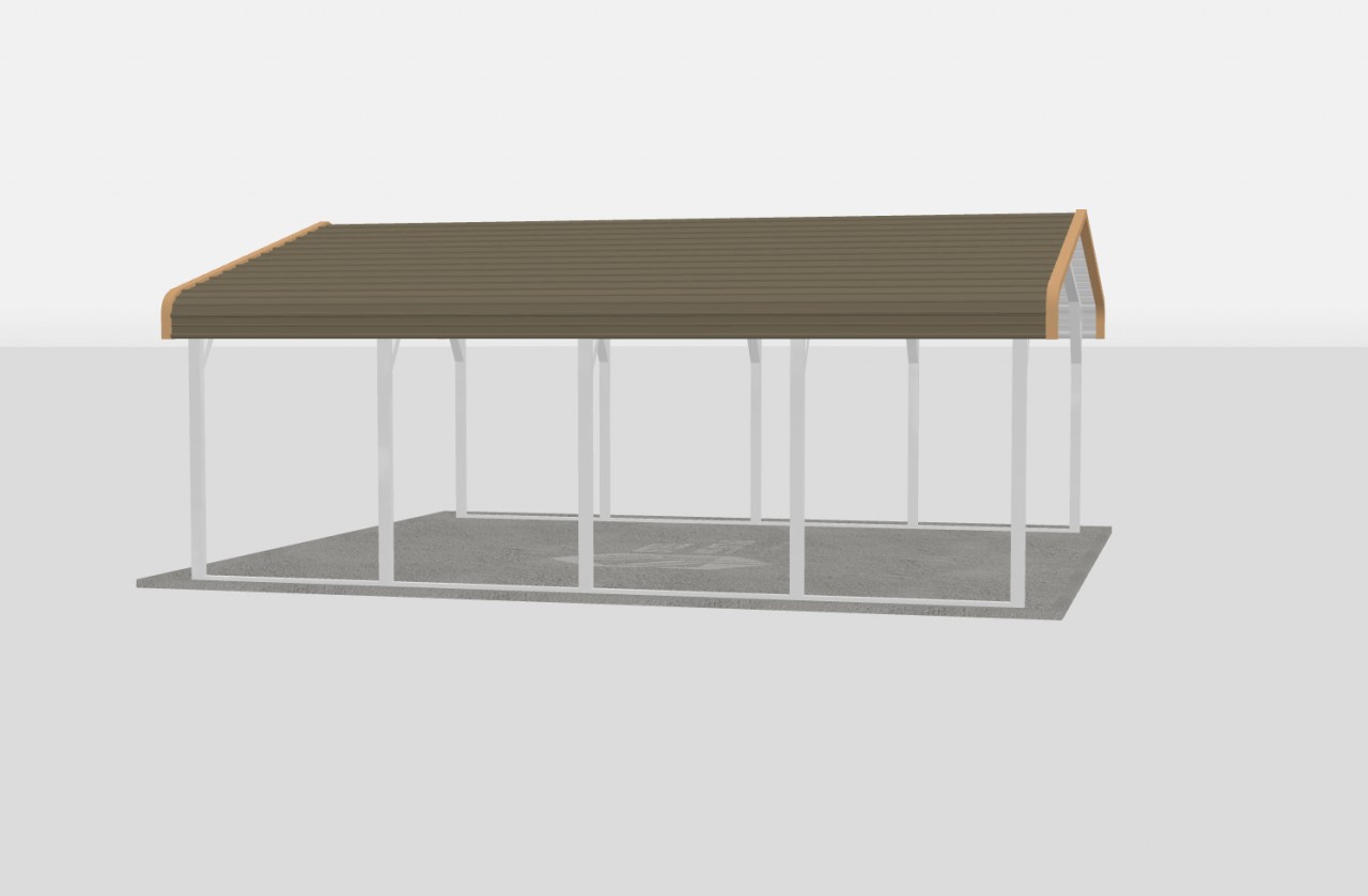 Standard Metal Carports - 18 x 20 x 6 (Regular Roof) - Image 4
