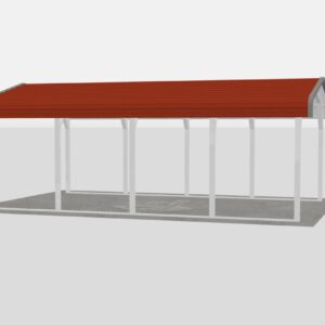 Standard Metal Carports - 12 x 25 x 7 (Vertical Roof)