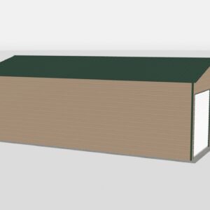 Metal Garage With Lean-to - 24 x 40 x 12