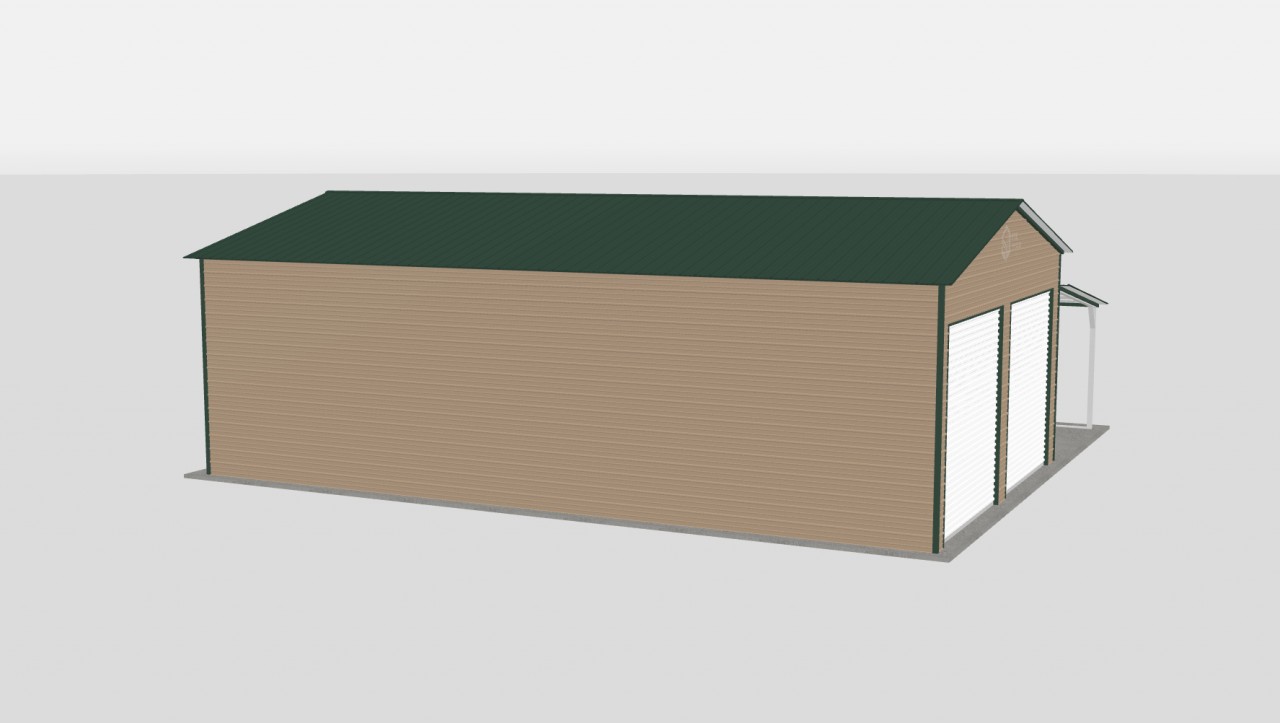 Metal Garage With Lean-to - 24 x 40 x 12 - Image 2