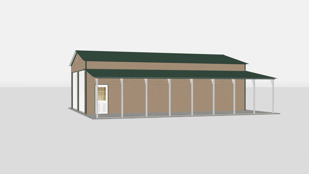 Metal Garage With Lean-to - 24 x 40 x 12 - Image 3