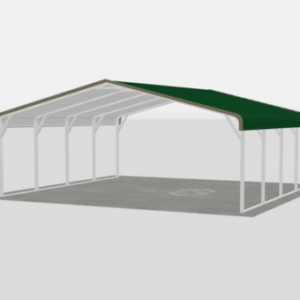 Standard Metal Carports - 22 x 20 x 6 (Regular Roof)