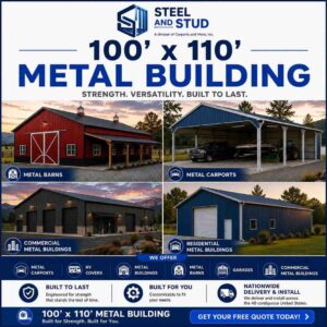 100x110 Metal Building Kits & Commercial Steel Packages