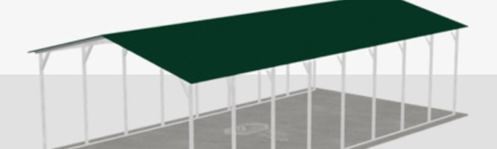 100x30 metal building: hero render — primary product view (3,000 sq ft, aspect 3.33:1) from Steel and Stud