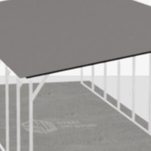 100x40 metal building: free-standing metal lean-to with overhang - 4,000 sq ft Steel and Stud factory direct