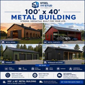 100x40 Metal Building Kits & Prices