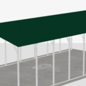 100x40 metal building: hero render, open metal carport view - 4,000 sq ft Steel and Stud factory direct
