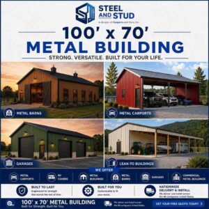 100x70 Metal Building Kits Built To Order