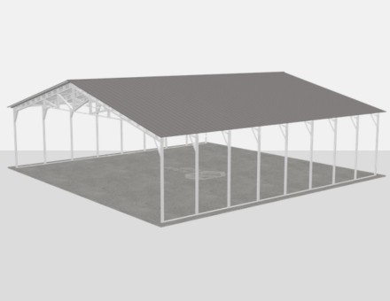 10x10 metal building: primary product hero render (100 sq ft, proportion-matched from 40×40 source) from Steel and Stud