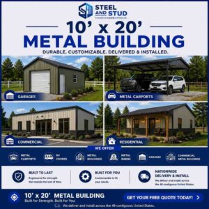 10x20 Metal Building Kits Built Your Way
