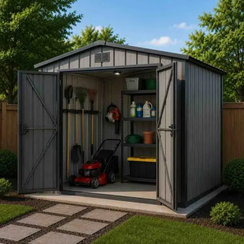 24×24 Garden Shed with Lean-To