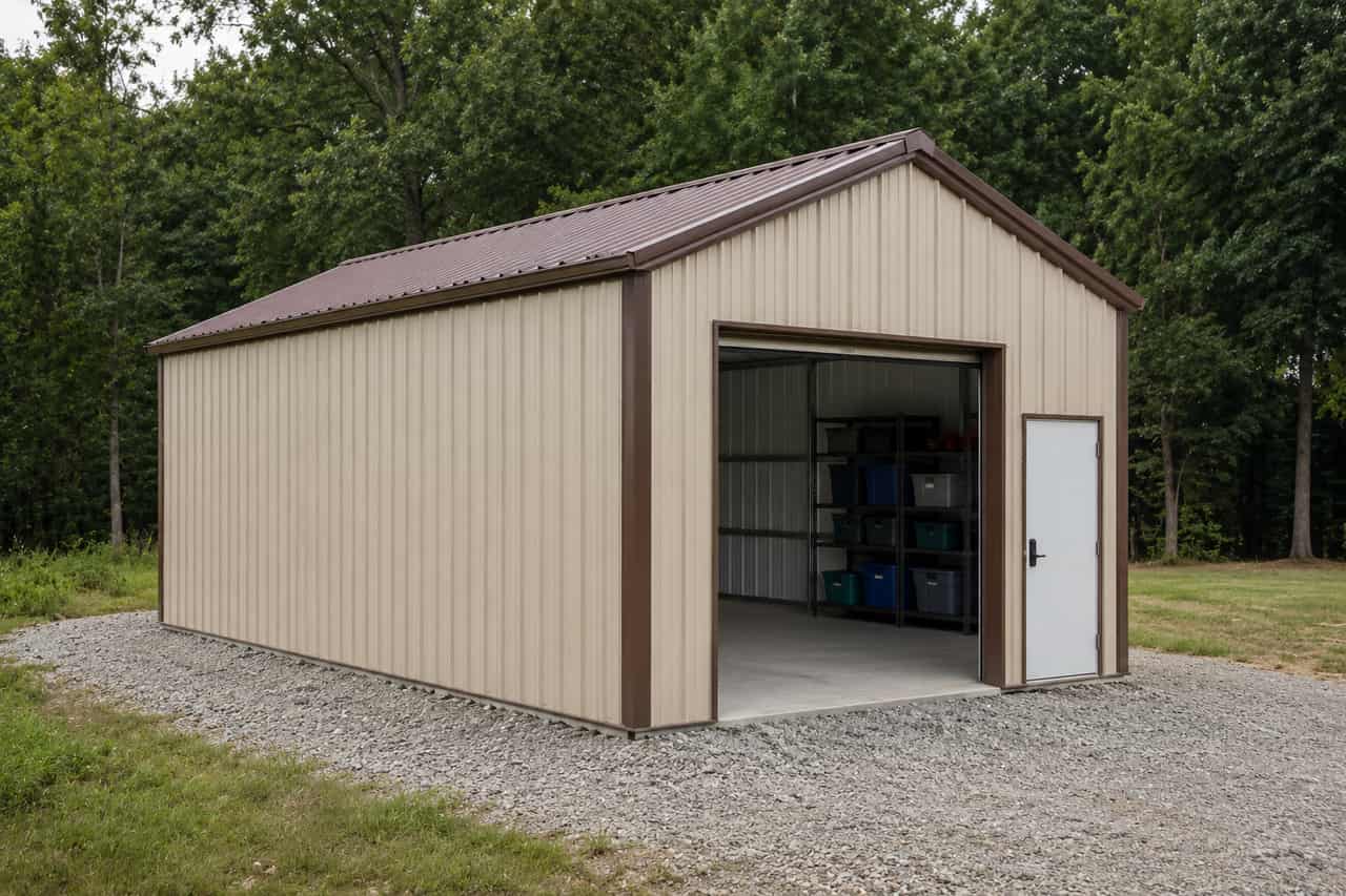 14x24 small business shop used for equipment parking and seasonal storage