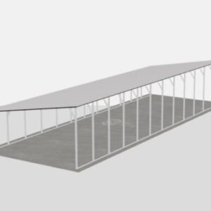16x48 metal building: standard configuration angle, 768 sq ft Steel and Stud factory direct