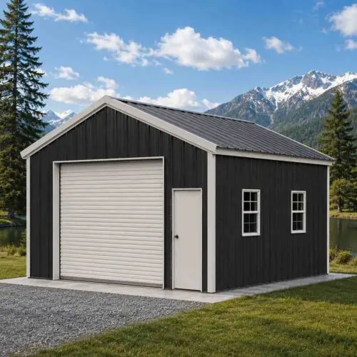 16×28 Motorcycle & ATV Garage Metal Building Kit
