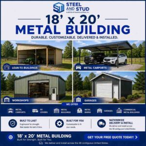 18x20 Metal Building Kits and Garages