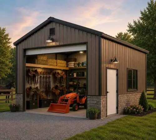 30×25 Small Business Shop Metal Building Kit