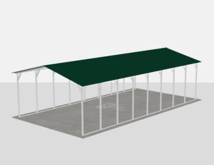 20x31 metal building: three-quarter perspective angle, 620 sq ft Steel and Stud factory direct