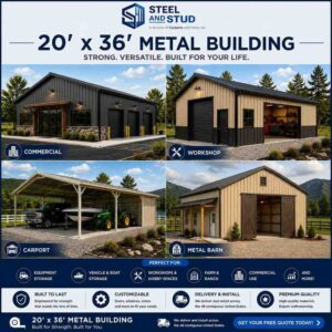 20x36 Metal Building Kits Built To Order