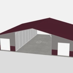 20x45 metal building: standard configuration angle, 900 sq ft Steel and Stud factory direct