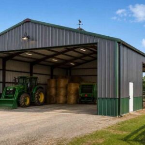20x56 metal building: standard configuration angle, 1,120 sq ft Steel and Stud factory direct