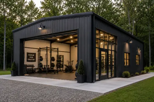 25×35 Detached Shop for Tradespeople Metal Building Kit