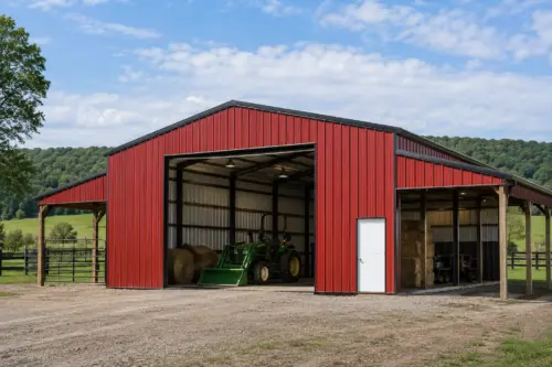20×48 Equipment and Implement Shed Metal Building Kit