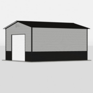 Standard Metal Garages - 15 x 20 x 10 (Vertical Roof)